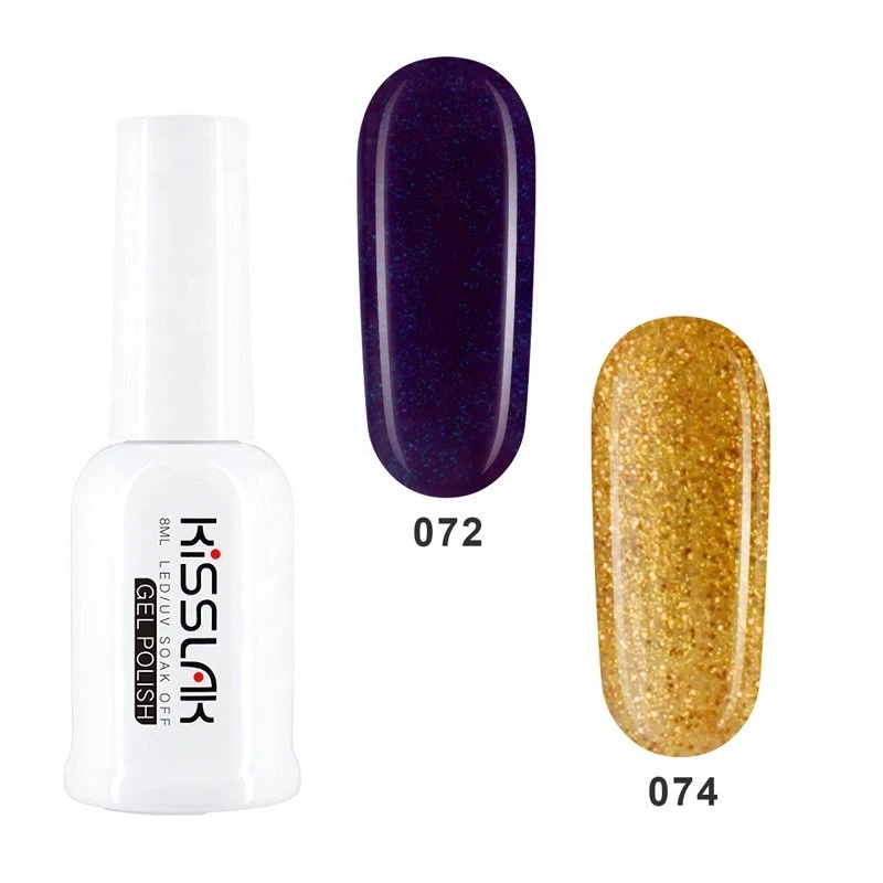 KISSLAK Color Gel Nails Factory Supply 12pcs/set Soak Off UV/LED Nail UV Gel Polish