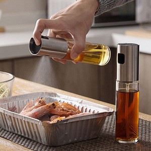 Kitchen Baking Oil Cook Spray Empty Bottle Vinegar Bottle Oil Dispenser Cooking Tool Salad BBQ Cooking Glass Oil sprayer