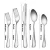 Import Knives Forks Spoons for Dessert Dinner Cutlery Sets Stainless Steel Silverware Tableware Utensils Flatware from China