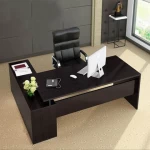 L Shape Design Office Manager Wooden Desk Furniture CEO Desk Black Computer Table Office Desk