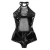 Ladies leather catsuit mesh joint fat woman leather catsuit bodysuit spandex catsuit