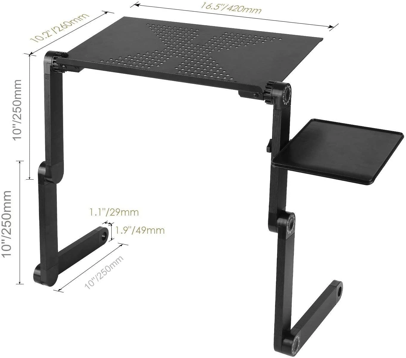 Laptop Stand Aluminum Adjustable,Ergonomic portable Laptop Bed Stand,Foldable adjust Laptop Stand