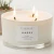 Import Large 3 Wick Scented Candle in Frosted Glass Jar with Luxury Gift Box from China