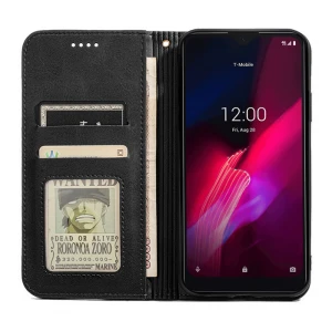 Leather Mobile Phone Photo Frame Card Stand Flip Cover Book Case for TCL Revvl 4