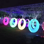 LED colorful swing light outdoor square park outdoor landscape light Event decor glowing plastic led patio swing