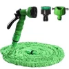 LEDFRE 100ft hose expanding garden water hose pipe with 7 function spray nozzle gun to watering