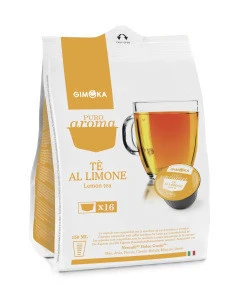 Lemon Tea Dolce Gusto compatible coffee capsules Gimoka x 16 made in Italy