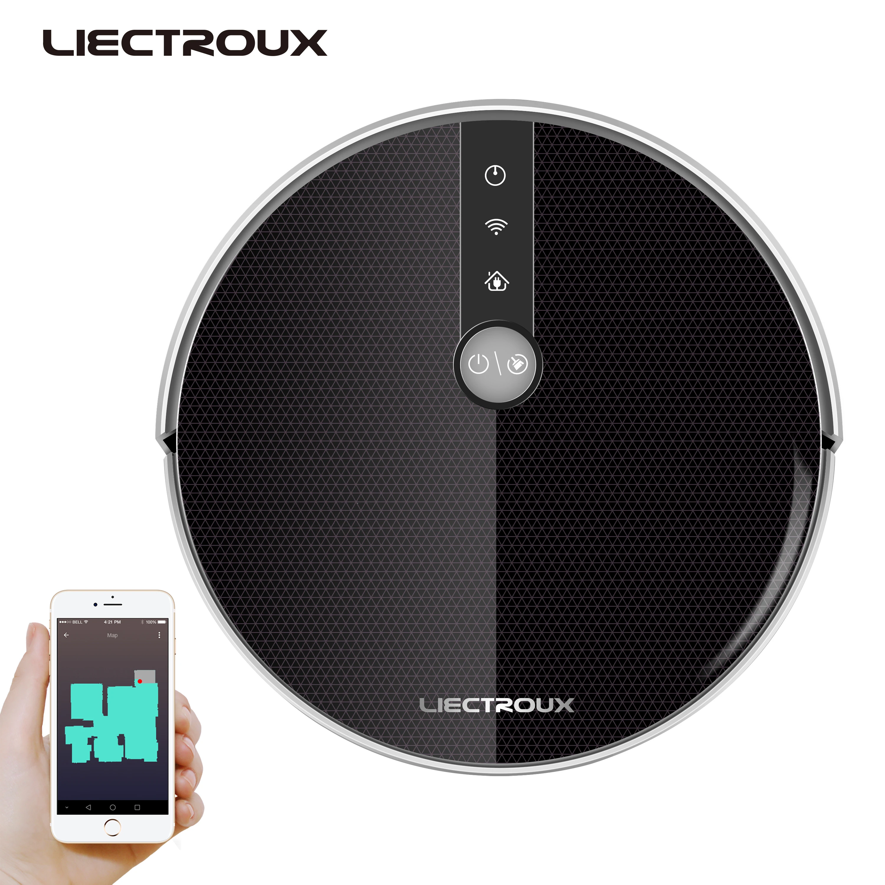 LIECTROUX C30B robot vacuum cleaner works with Amazon alexa and google assistant