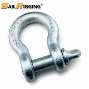 Lifting Rigging Hardware Galvanized Drop Forged US Type G209 Screw Pin Anchor Bow Shackle