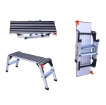 Lightweight Aluminum Working Platform Ladder with Locking Mechanism Warehouse