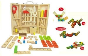 Little Builder Garden Play Toy 25 Pieces Nature Wooden Tool Box