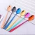 Import Long handle  304 stainless steel  multi-colors  ice cream/dessert spoon from China