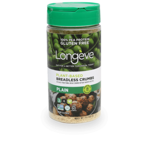 Longeve Plant-based Breadless Crumbs - Plain gluten free soy free protein Kosher low fat