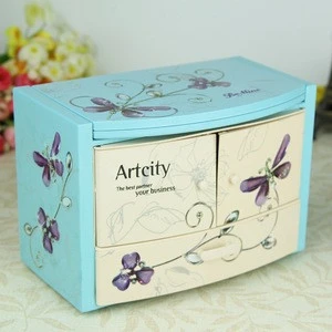 Lovely Girl Jewelry Music Box With Drawer Hand Cranked Music Box Good quality as gift