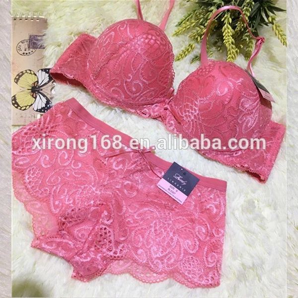 Lovely Girls Breathable Lace Bra Panties Sets Underwire Push Up Lace Bra And Panties Set Women Sexy Lace Bra Set