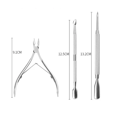 LOW MOQ Wholesale Professional Stainless Steel Cuticle Nail Nipper Exfoliating Scrub nail nippers set