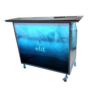 Luminous Glow mobile fixed light wedding reception event Bar Counter Portable Cocktail Bar outdoor/indoor bar counter for sale