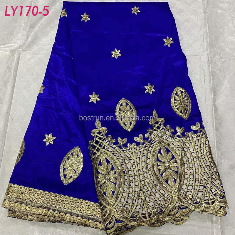 Buy Ly170 African George Lace Fabric With Shirt Sequins Indian Wedding ...