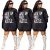 Import M6050 Oversize Women Sweatshirt Letter Print Cool Pullover Hoodie With Pocket from China