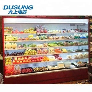 Made in china showcase commercial upright air-cooled freezer