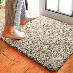 Magic Doormat Absorbs Mud  Durable Anti-Slip Rubber Back Low-Profile Entrance Door Mat Large Cotton Shoe Scraper Pet Mat