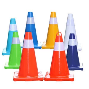 Manufacture Top Sale 70 Cm Road Cone Flexible Pvc Safety Used Traffic Cone