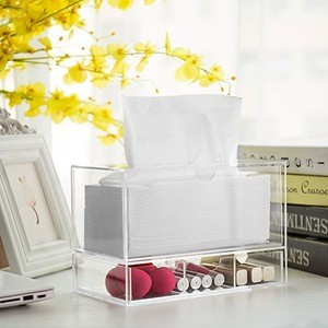 Manufacturers Customized Transparent Multi-functional Acrylic Tissue Box
