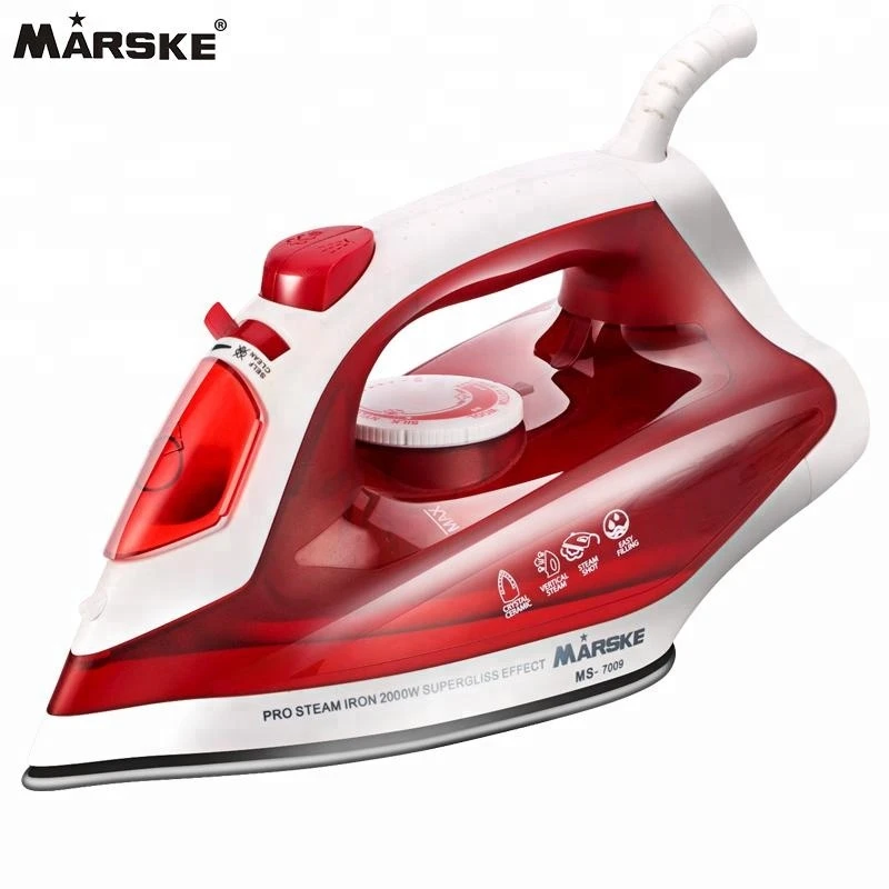 Marske 7009 Wholesale Powerful Electric Household Usefuk Steam Iron Continuous Steam Output All English Color Box Package CN;ZHE