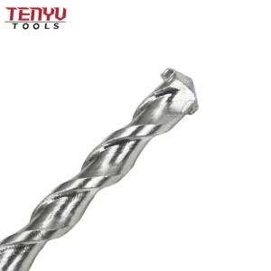 Masonry Hammer Drill Bit Carbide Tipped Silver Flute with Round Shank for Brick Concrete Masonry Drilling and Construction Work