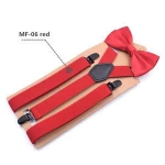 men and women promotion 3 clips elastic Y shape male bow tie and suspenders