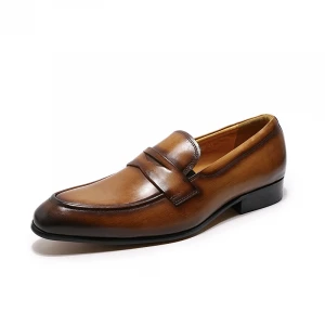 men driving shoes slip on genuine leather casual outdoors loafers shoes