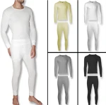 Mens Thermal Underwear Set Top Bottom Waffle Knit Cotton Long John