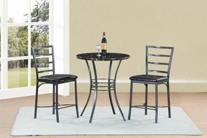 Metal and Faux marble MDF dining room set / dining table set