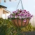Import Metal Hanging Basket Planter /Flat Iron Hanging Flower Pot Basket Plante/ Garden Home Iron Flower Basket With Coco Coir Liner from China