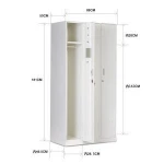 metal plate storage cabinet steel swimming pool locker with three doors plain clothing store cabinet