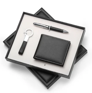 Metal printing business card holder and pen gift set