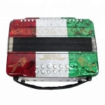 Mexican Flag - Key G/C/F Diatonic Accordion