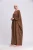 Import Middle East Ethnic Region Abaya Clothing Type for Muslim Women Dress  Brown Loose Maxi Dress Abaya from China