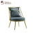 Import Modern Accent Flannelette Golden Metal Base Upholstered Customize Purple Colorful Dining Chair from China