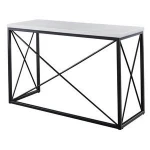 Modern design white marble top rectangle sofa table long narrow console table