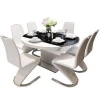 Modern High Quality MDF Extending round Dinning Room Set Extendable 6/8 Seat Dining Table and Chairs Adjust to square table