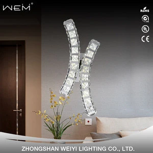 modern K9 crystal indoor wall light luxury decorative lighting fixture wall lamp