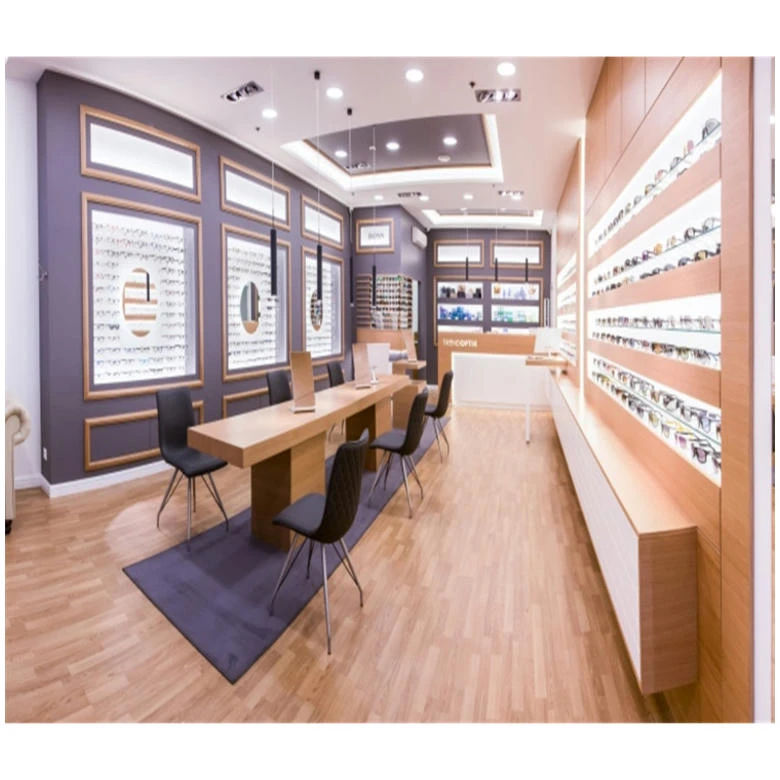 Modern Optical Shop Interior Design Sunglasses Display Showcase