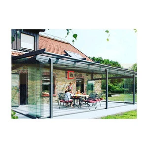 Modern prefab garden room design aluminum conservatory Laminated Glass greenhouses solarium sunroom roof