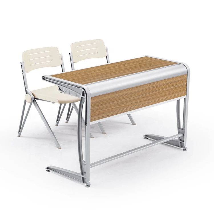Modern School Classroom Desk And Chair Double Student Table