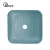 Import Modern square light green clear tempered glass bathroom vanity counter top sink basin from China