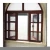 Import Modern water-proof aluminum chain winder double glazing casement window large glass windows from China