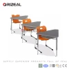 Modular colorful single seat desk chair plastic chair table school furniture for sale