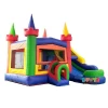 Modular Modern Rainbow Inflatable Water Slide Bounce House Combo with Blower