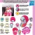 More pink series rainbow logo customized for children and Easy to use adjustable cap buckle Caps Fit for girl with our loge